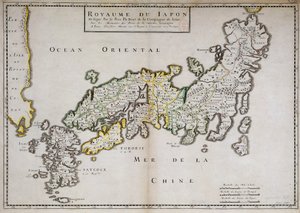 Geografisk kart over Japan laget av far Philippe Briet, jesuitt og fransk lærd (1601-1668). Paris, NL av Philippe Briet