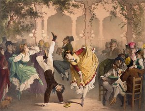 Le Quadrille a Bullier (farget litho)