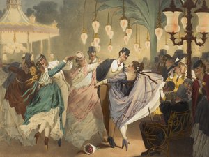Museum of manners in action: Valsen ved Mabille, gravert av Gustave Barry