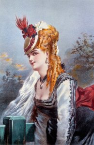 The Coquette Lithography av Philippe Jacques Linder av Philippe Jacques Linder