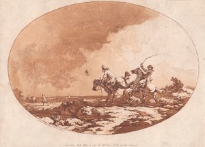 En vindfull dag av Philippe Jacques de Loutherbourg