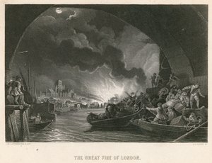 Den store brannen i London av Philippe Jacques de Loutherbourg