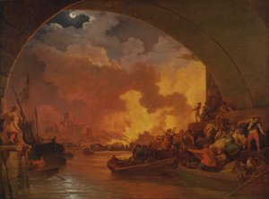 The Great Fire of London [1985, Cormack, YCBA Concise Catalogue] av Philippe Jacques de Loutherbourg