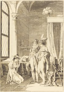 Mona Lisa: Tilgivelse av Philippe Triere after Jean Baptiste Mallet
