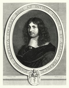 Jean-Baptiste Colbert , fransk statsmann (gravering) av Philippe de (after) Champaigne