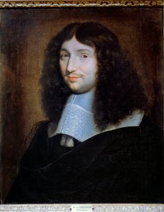 Antatt portrett av Jean Baptiste (Jean-Baptiste) Colbert (1619-1683), finansintendent for Ludvig XIV"" Maleri av Philippe De Champaigne (1602-1674). Reims, Musee Des Beaux Arts - Portrait of a Man, antatt å være Jean Baptiste (Jean-Baptiste) Colbert av Philippe de Champaigne