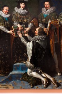 Mottakelse av Henri d#39;Orléans, hertug av Longueville, etter Den hellige ånds orden, av Ludvig XIII, 15. mai 1633, 1634 (olje på lerret) av Philippe de Champaigne