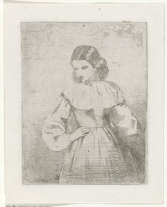Portrett av en ung kvinne av Philippus Anthonius Alexander Kanne