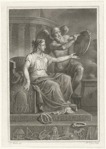 Symbolsk representasjon på 50-årsjubileet for Felix Meritis, 1827 av Philippus Velijn