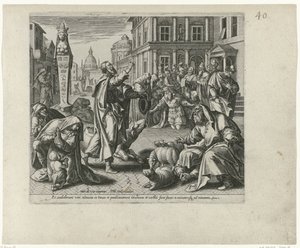 Jonah forkynner om ondergang van Nineveh Boetedoening en berouw in het Oude Testament en het Nieuwe Testament (serietittel) En type guddommelig overbærenhet og barmhjertighet mot dem som omvender seg fra sine overtredelser av hele sitt hjerte og vender seg