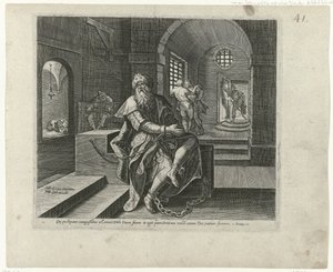 Koning Manasse i fengsel Boetedoening en berouw in het Oude Testament en het Nieuwe Testament (serietittel) En type guddommelig overbærenhet og barmhjertighet, mot de som omvender seg fra sine overtredelser av hele sitt hjerte og vender seg til Gud (serie