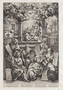 Seks profeter og bebudelsen til Maria av Philips Galle (workshop of)