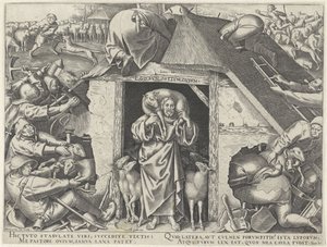 Lignelse om Kristus som den gode hyrde av Philips Galle