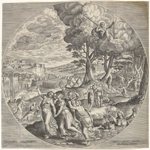 Jernalder Ferreum saeculum (tittel på objekt) The Four Eras (serietittel) av Philips Galle
