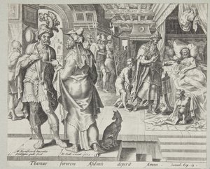 Jonadab veileder Amnon av Philips Galle