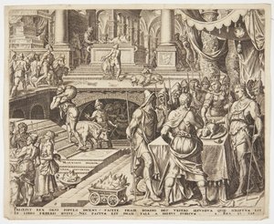 Josiah feirer påske av Philips Galle