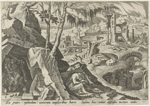 Lot og døtrene hans The Days of Doom of the Jewish People (serietittel) av Philips Galle