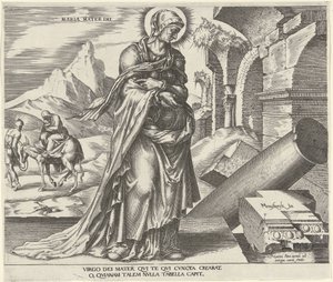 Maria Maria Mater Dei (tittel på objekt) Åtte kjente kvinner fra Det gamle og nye testamente (serietittel) av Philips Galle