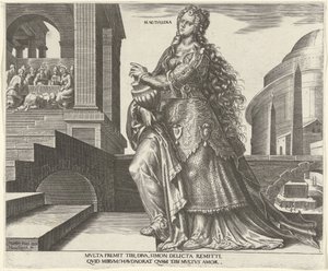Maria Magdalena Magdalena (tittel på objekt) Åtte kjente kvinner fra Det gamle og nye testamente (serietittel) av Philips Galle