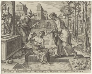 Eldste prøver å forføre Susanna Historien om Susanna (serietittel) av Philips Galle