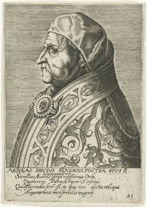 Portrett av pave Pius II av Philips Galle