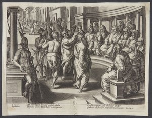 St. Paulus foran yppersteprestene av Philips Galle