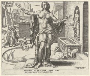 Susanna Svsanna (tittel på objekt) Åtte kjente kvinner fra Det gamle og nye testamente (serietittel) av Philips Galle