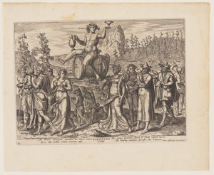 Vinens kraft [3 Esdras 3:19–23], fra De fire sterkeste kreftene av Philips Galle