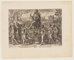 Kongens makt [3 Esdras 4:3-8], fra De fire sterkeste maktene av Philips Galle