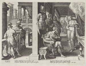 Engelen sender Cornelius for St. Peter av Philips Galle