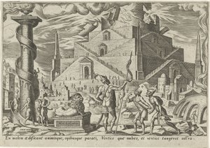 Babels tårn The Days of Doom of the Jewish People (serietittel) av Philips Galle