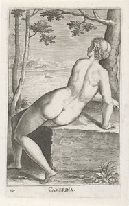 Waternimf soverom Soverom (tittel på objekt) Stroom en waternimfen (serietittel) Oceanitid-nymfer, epihidrid potamidus naiads (serietittel) av Philips Galle