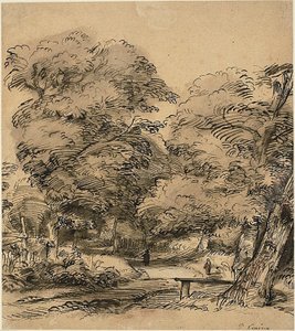 En sti i skogen av Philips de Koninck