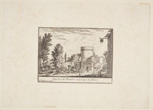 Graven til Metella eller begge Capo di Bove av Philothée Francois Duflos