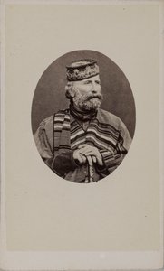 Portrett av Giuseppe Garibaldi 1807-1882, 1882. av Photo studio Alessandro Pavia.