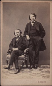 Johannes Brahms 1833-1897 og Josef Joachim 1831-1907, 1867. av Photo studio J. Reiner.