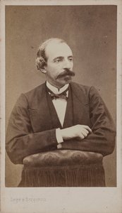 Portrett av komponisten Émile Jonas 1827-1905. av Photo studio Legé and Bergeron.