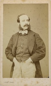 Portrett av fiolinisten og komponisten Adolphe Blanc 1828-1885, ca. 1870. av Photo studio Legé and Bergeron.