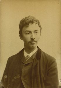 Portrett av Vilhelm Hammershøi 1864-1916, 1891. av Photo studio Müller and Co..