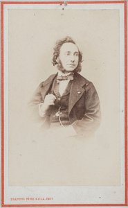 Portrett av fiolinisten og komponisten Camillo Sivori 1815-1894. av Photo studio Trantoul Père and Fils.
