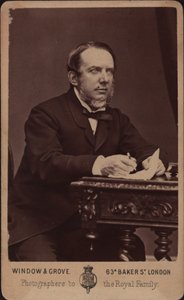 Portrett av komponisten Michael William Balfe 1808-1870. av Photo studio Window and Grove.