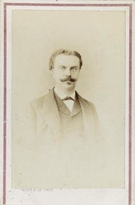 Portrett av Guy de Maupassant, ca. 1880. av Photo studio Witz and Cie.