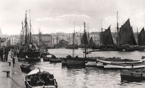 The Barbican, Plymouth, Devon, tidlig på 1900-tallet.