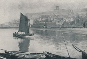 Whitby Harbour, 1910 av Photochrom Co Ltd of London