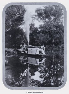 En ferie på Richmond River (s/hvitt bilde) av Photographer Australian