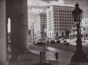 A View of North Terrace, Adelaide, Sør-Australia (s/hvitt bilde) av Photographer Australian