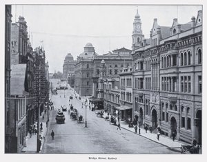 Bridge Street, Sydney (s/hvitt bilde) av Photographer Australian