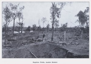 Sapphire Fields, Anakie District (s/hvitt bilde) av Photographer Australian