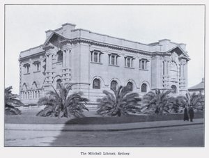 The Mitchell Library, Sydney (s/hvitt bilde) av Photographer Australian
