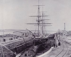 Canada: HMS "Canada" (s/hvitt bilde) av Photographer Canadian